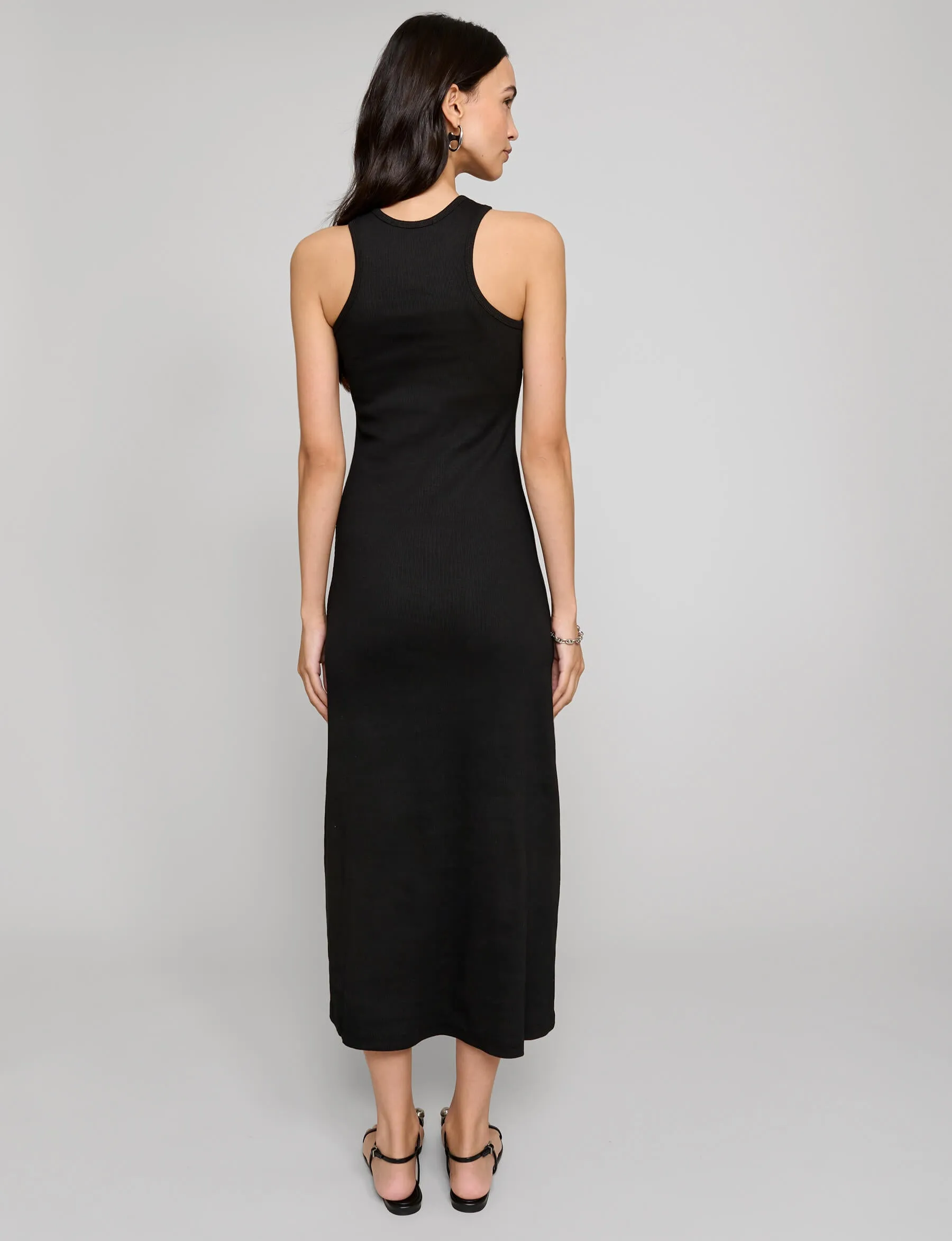 Delilah Black Ribbed Tank Dress
