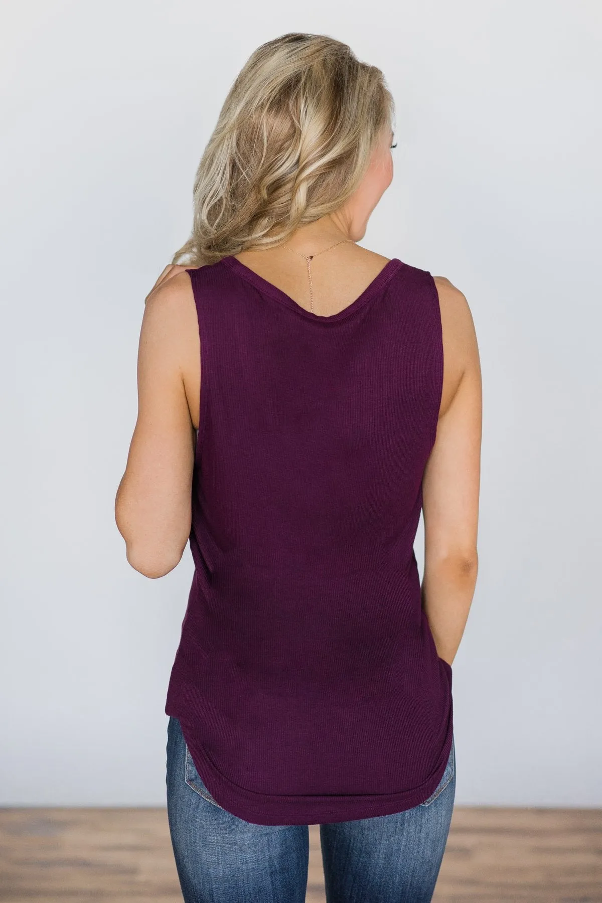 Doing the Impossible Eggplant Tank Top