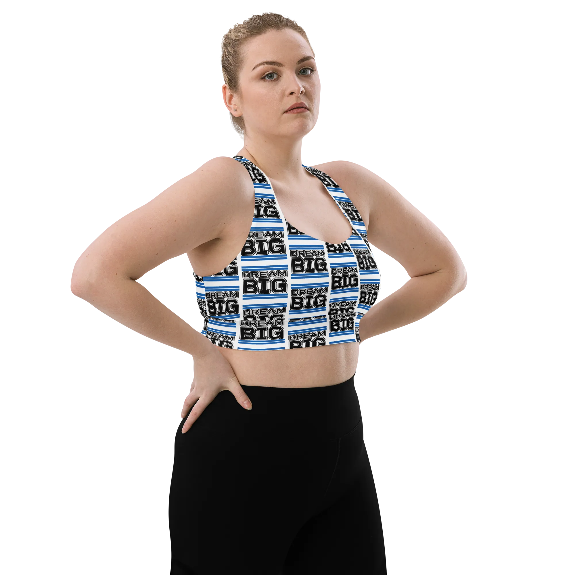 Dream Big Classic Sports Bra (blue)