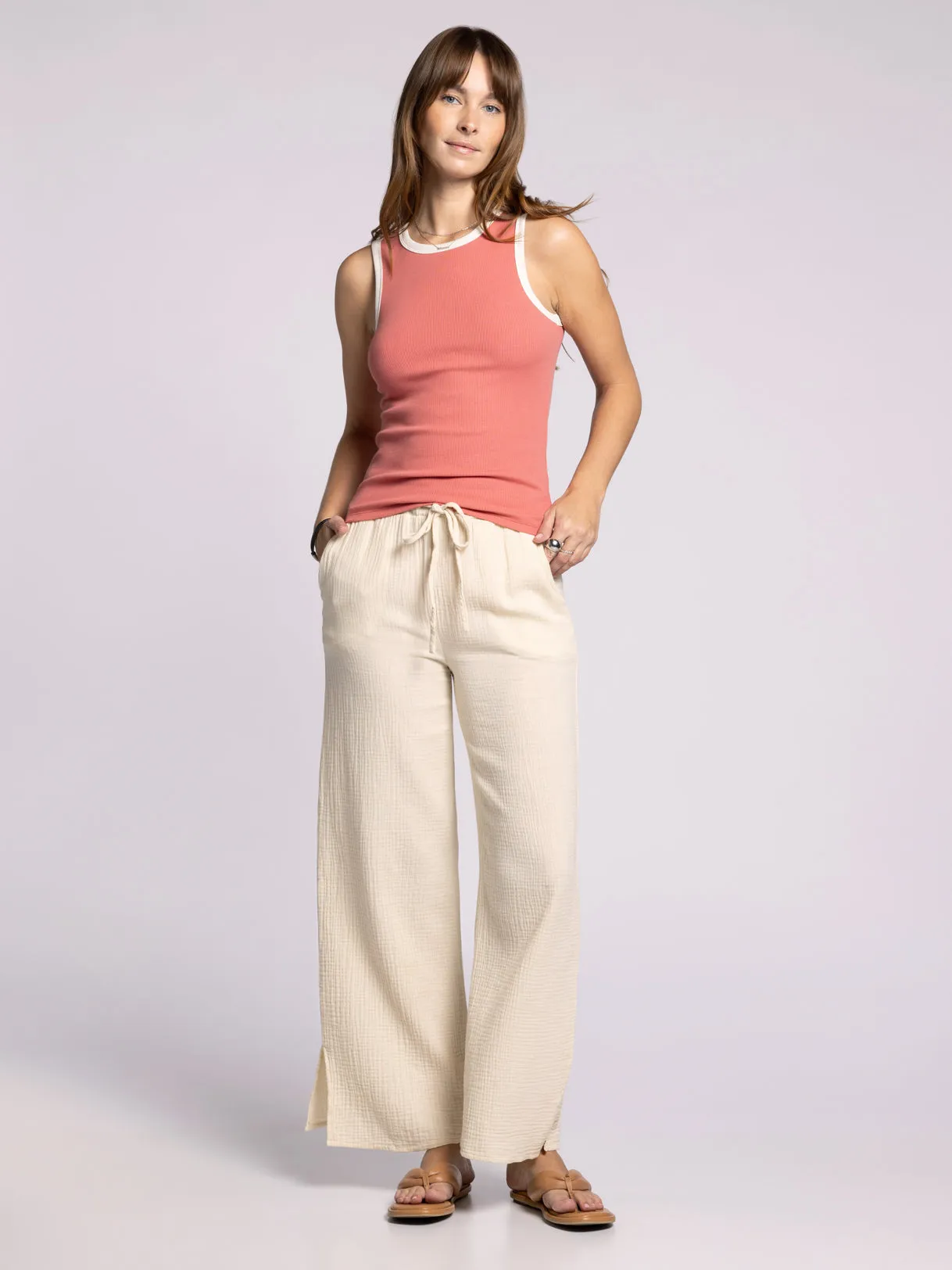 Eda Tank in Rose Ivory