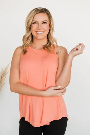 Electric Feelings Tank Top- Coral
