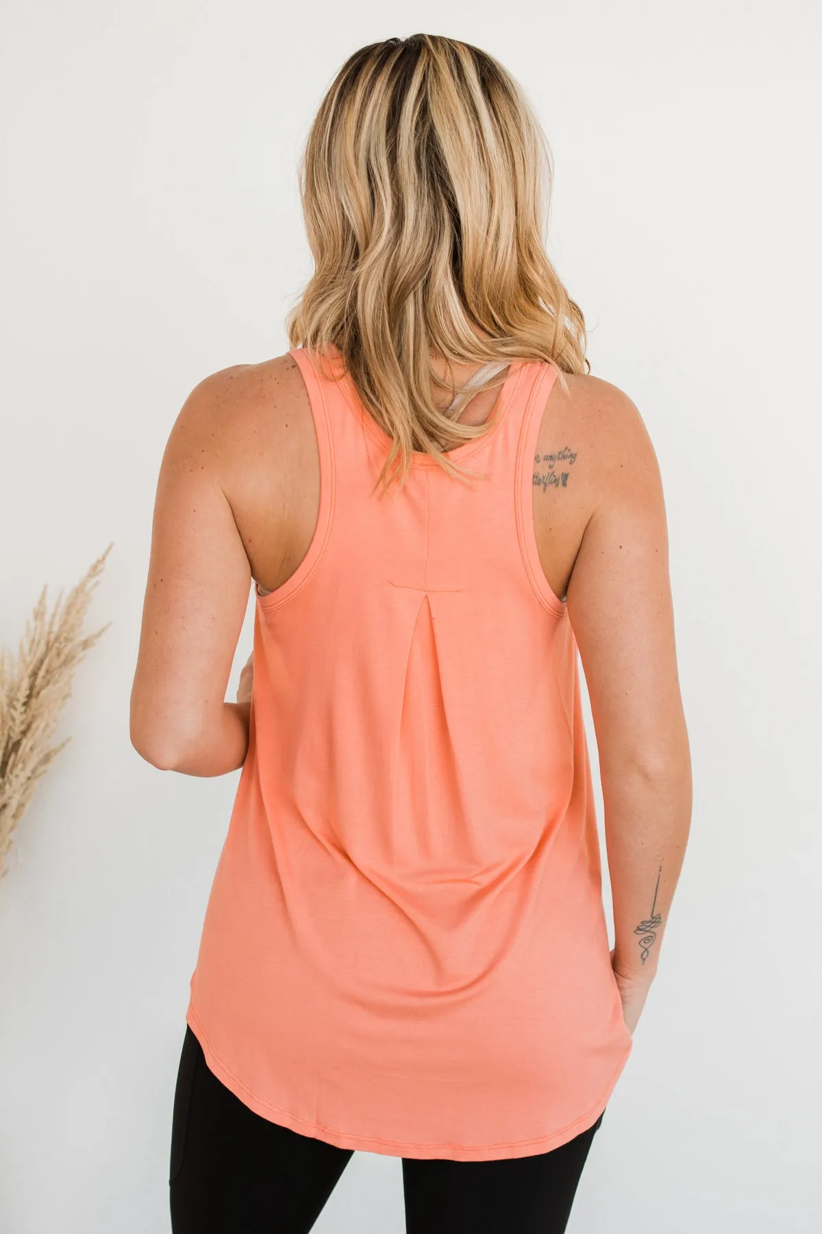 Electric Feelings Tank Top- Coral