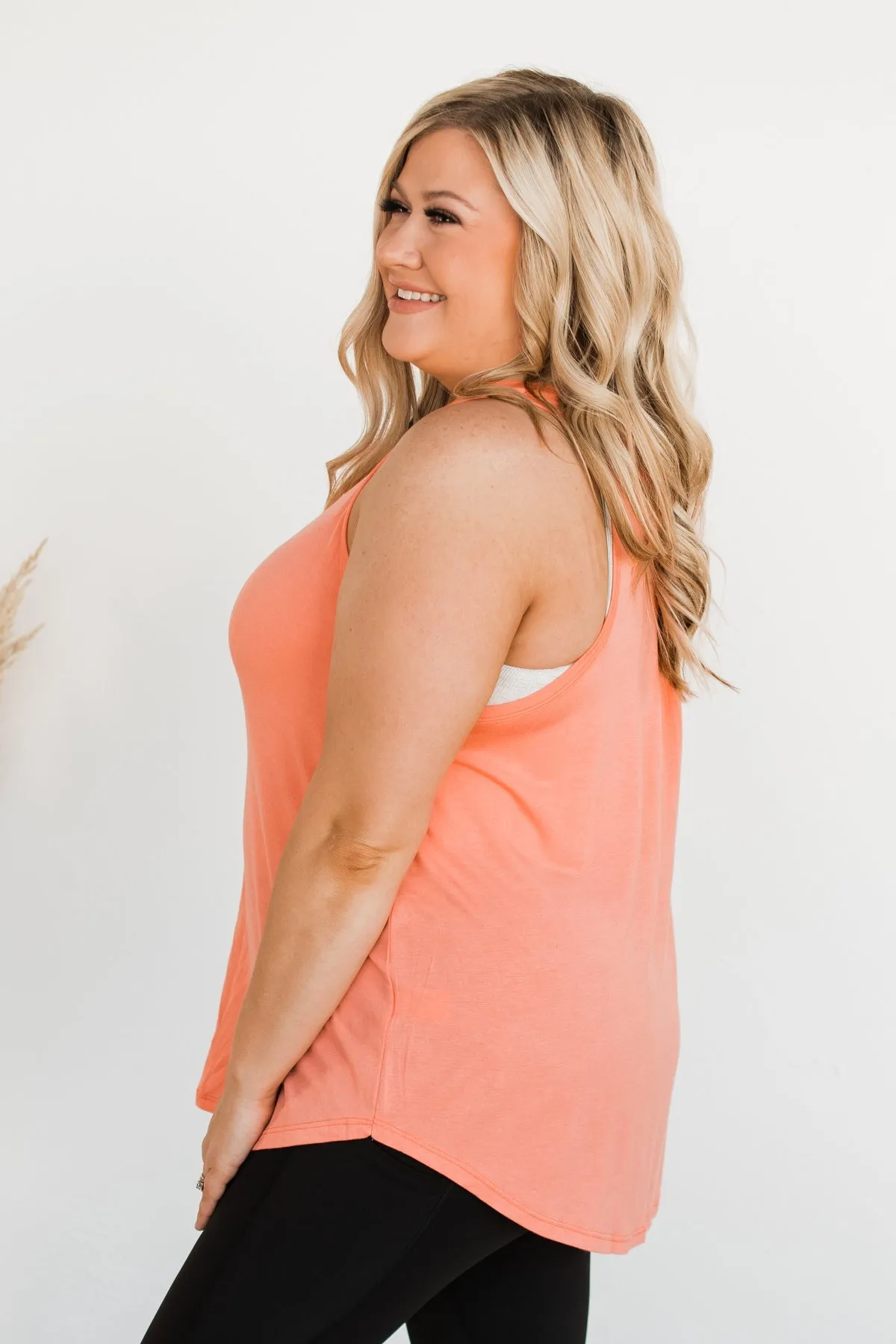 Electric Feelings Tank Top- Coral