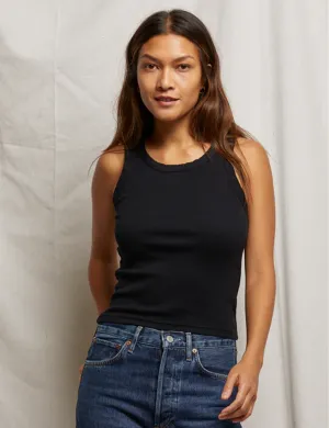 Elle Rib Tank, True Black