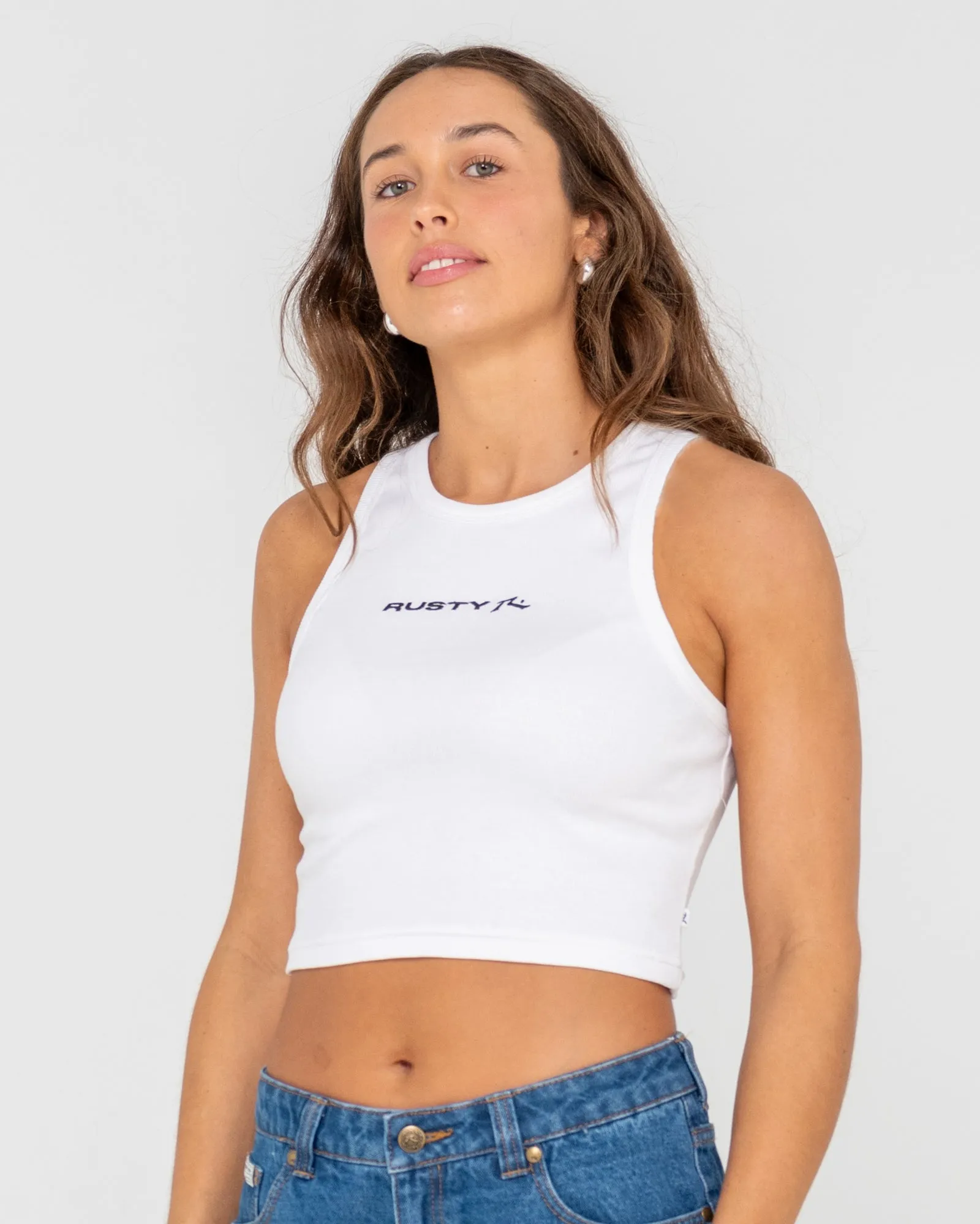 Essentials Ribbed Crop Tank Top