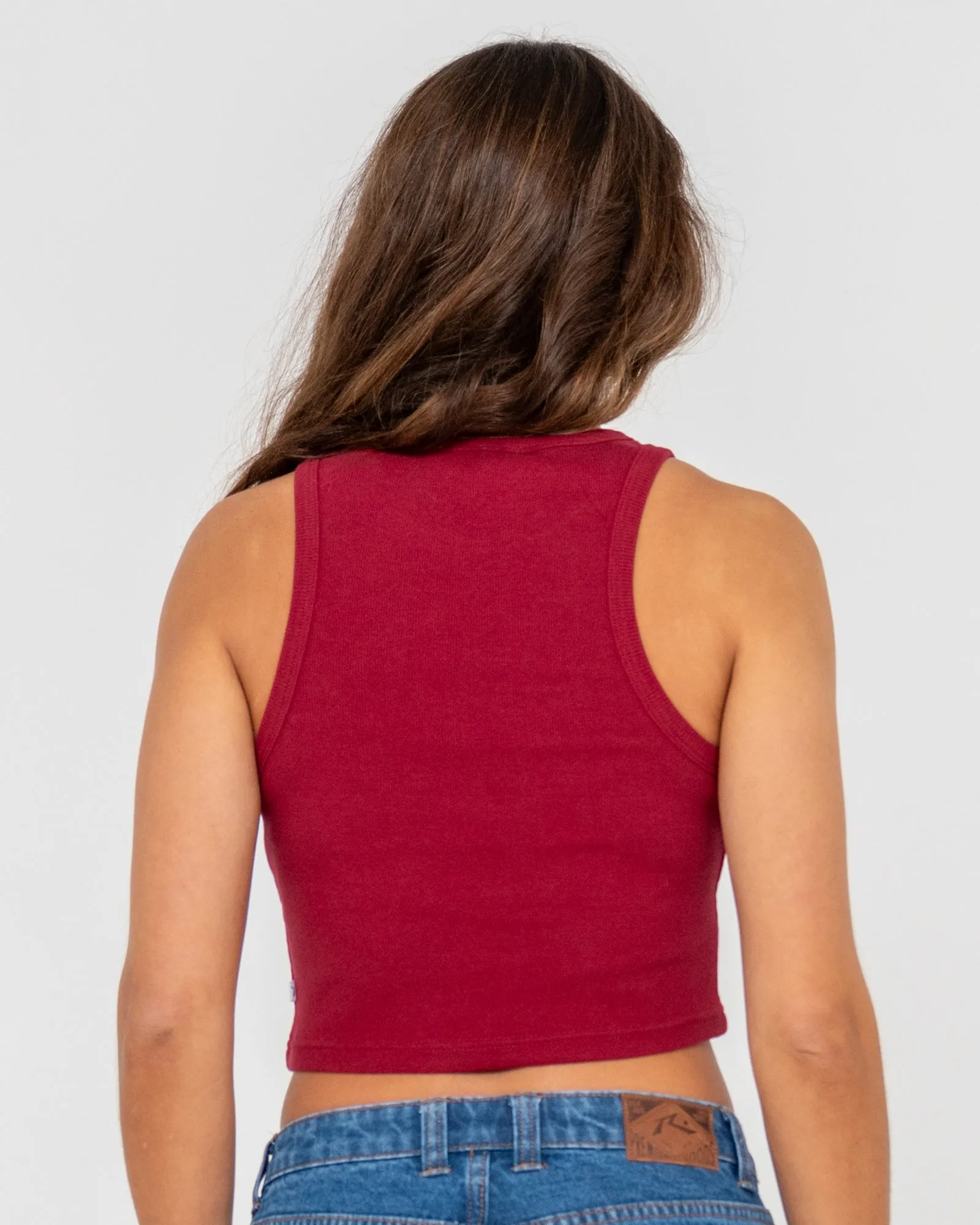 Essentials Ribbed Crop Tank Top