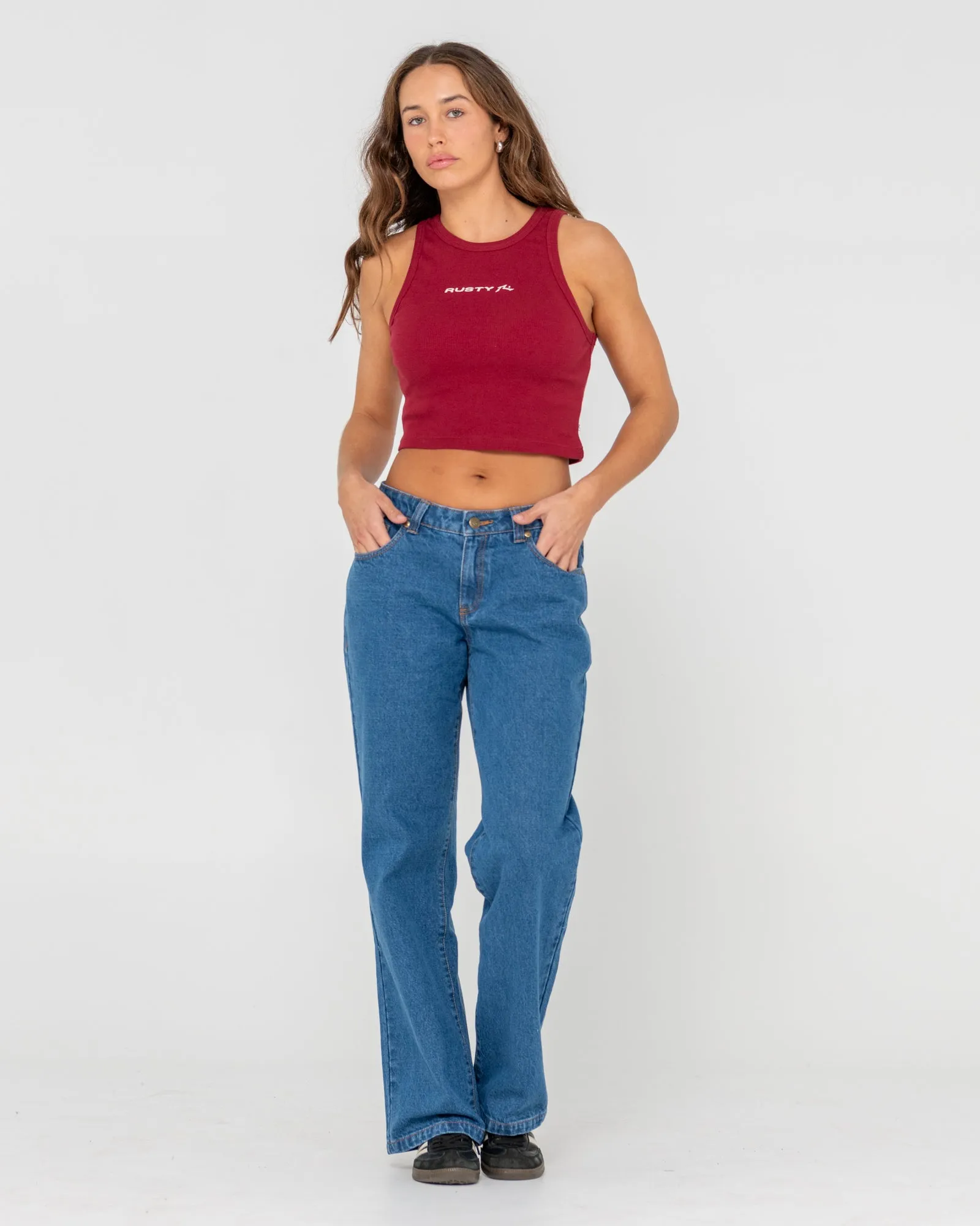 Essentials Ribbed Crop Tank Top
