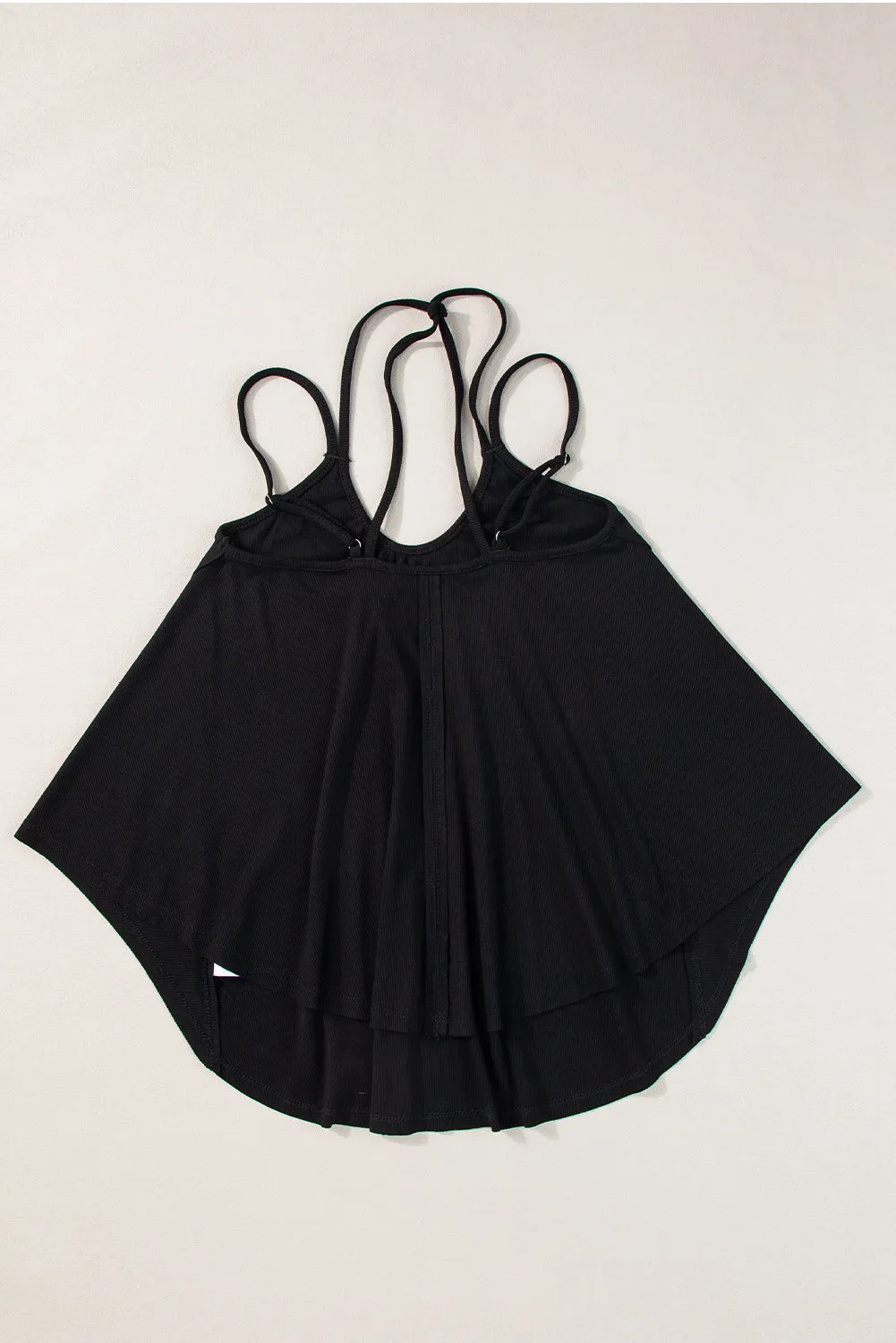 Exposed Seam Double Straps Tank Top