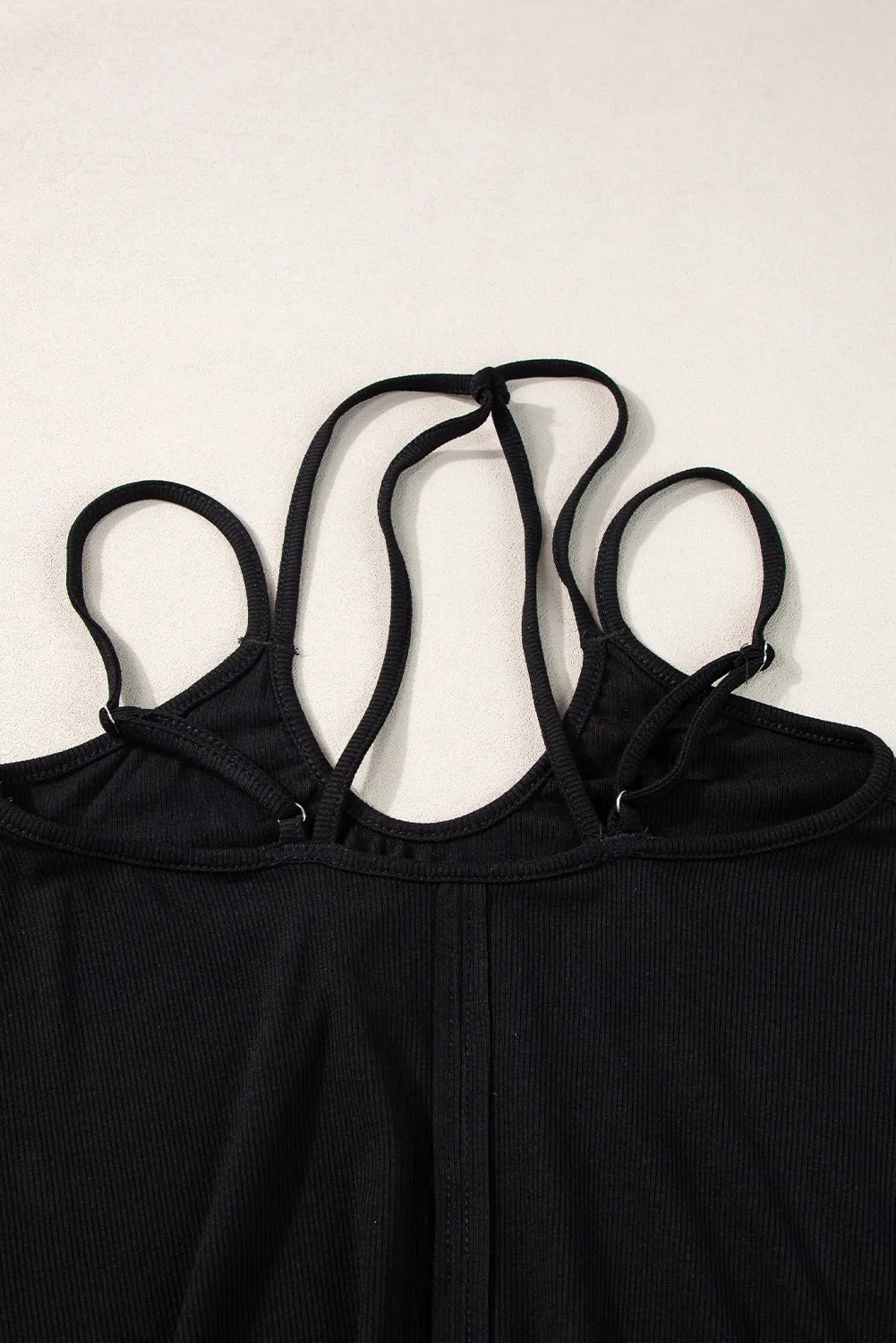 Exposed Seam Double Straps Tank Top