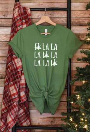 Fa La La Graphic Tee in Leaf