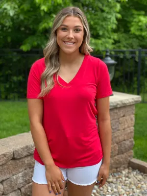 Favorite Basic V-Neck - Red