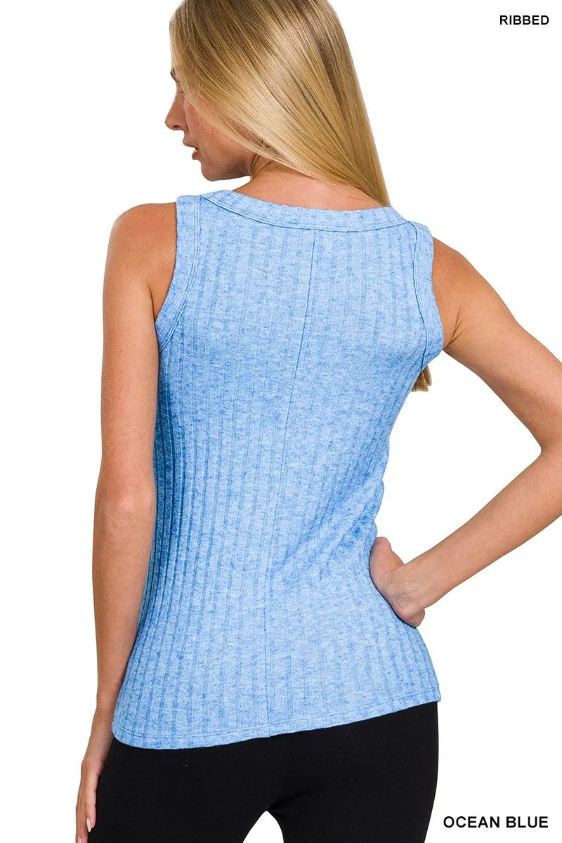 FEELS SO RIGHT RIBBED TANK TOP - 5 COLORS