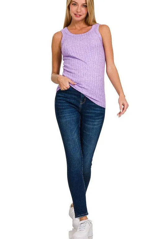 FEELS SO RIGHT RIBBED TANK TOP - 5 COLORS