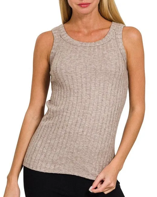 FEELS SO RIGHT RIBBED TANK TOP - 5 COLORS