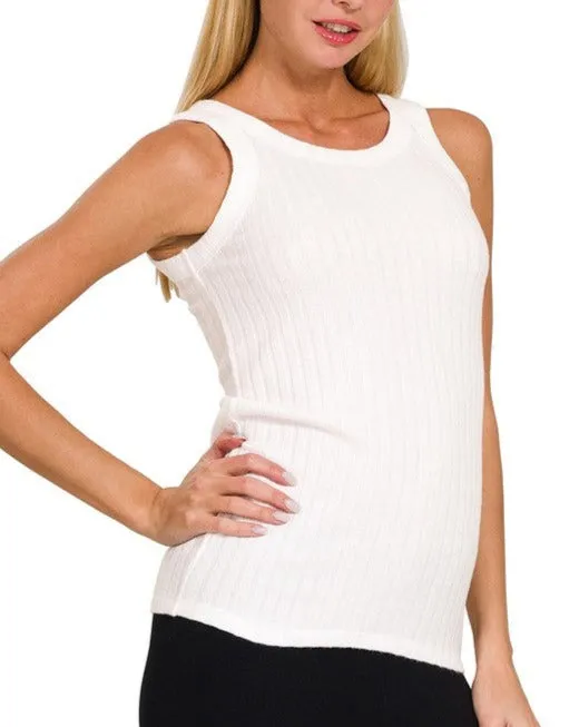 FEELS SO RIGHT RIBBED TANK TOP - 5 COLORS