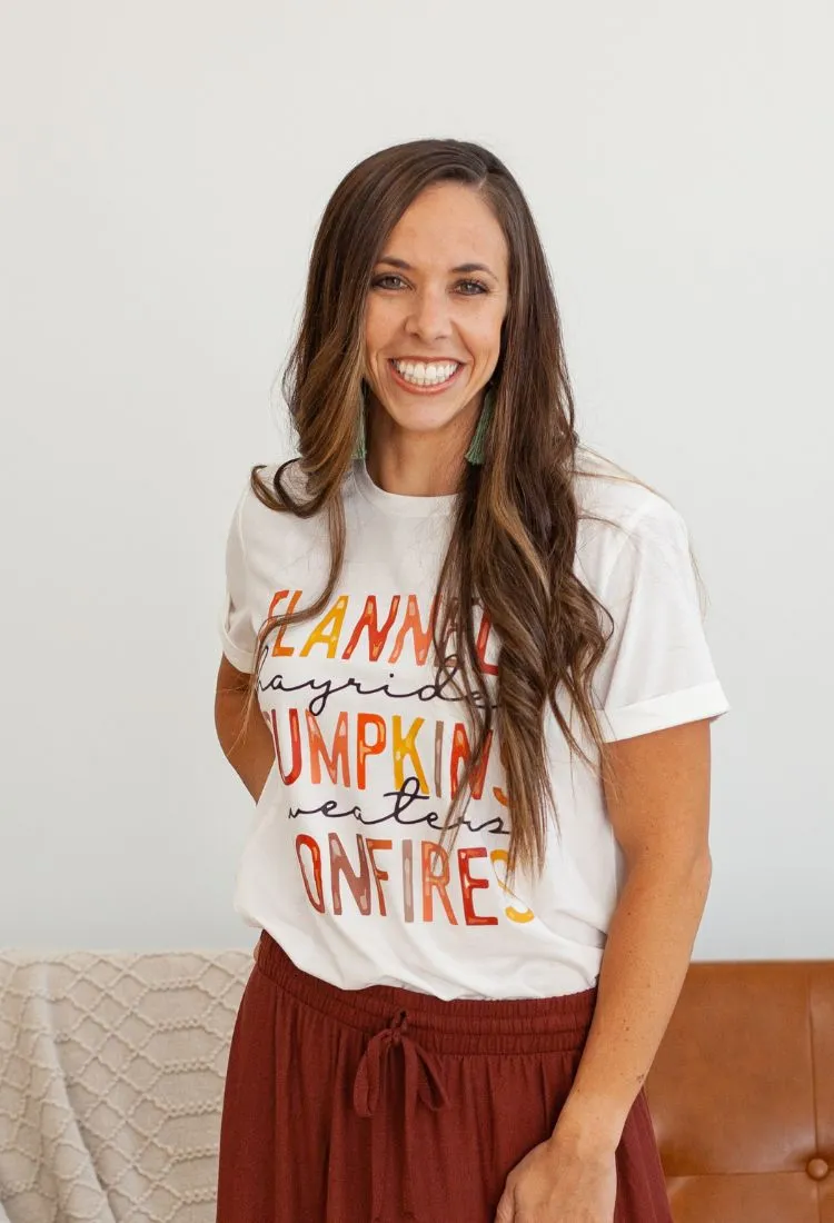 Flannels, Pumpkins & Bonfires Graphic Tee