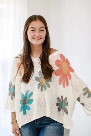 Floral Fantasy Knit Top