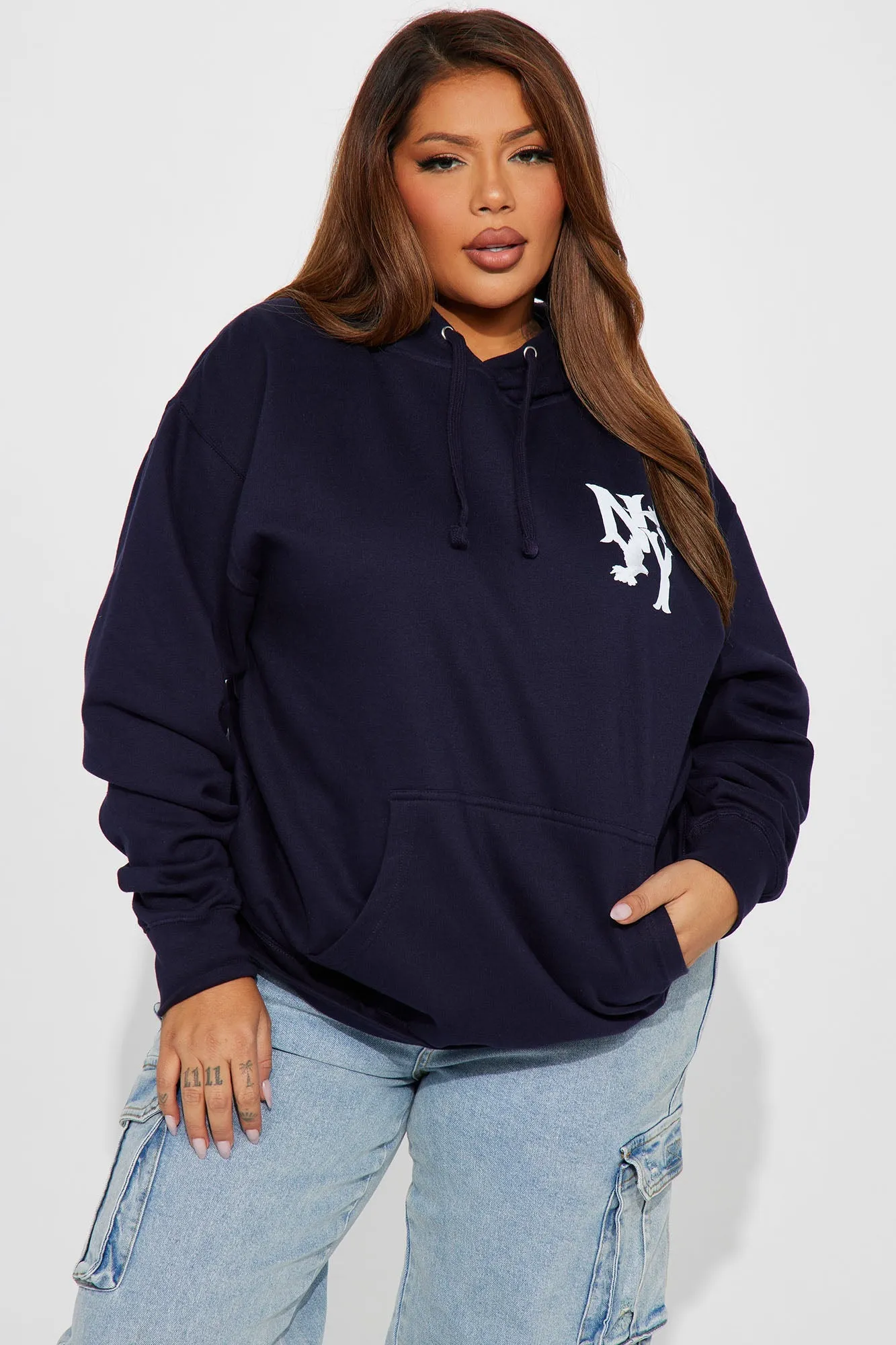 Flyest In The East Graphic Hoodie - Navy