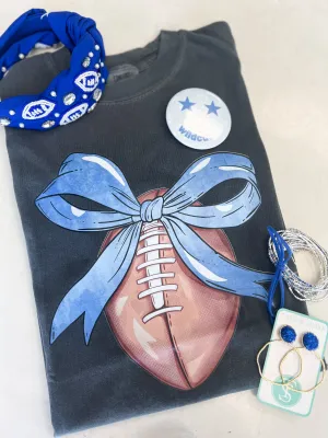 Football   Bow Tee // Royal