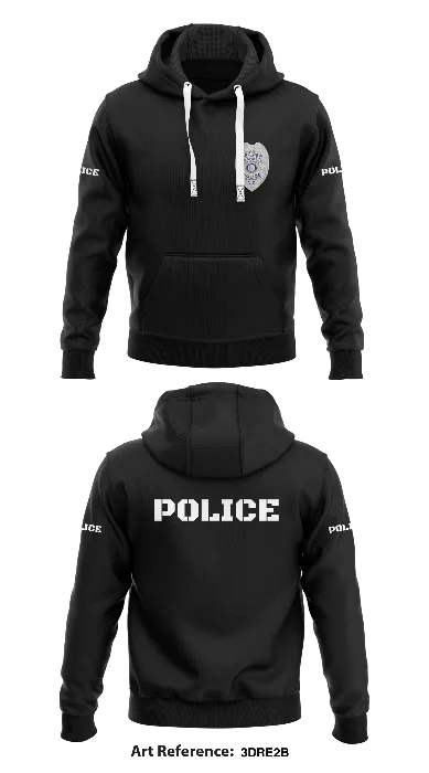Franklin Police Department Core Men's Hooded Performance Sweatshirt - 3dRe2b