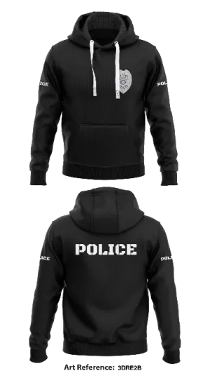 Franklin Police Department Core Men's Hooded Performance Sweatshirt - 3dRe2b