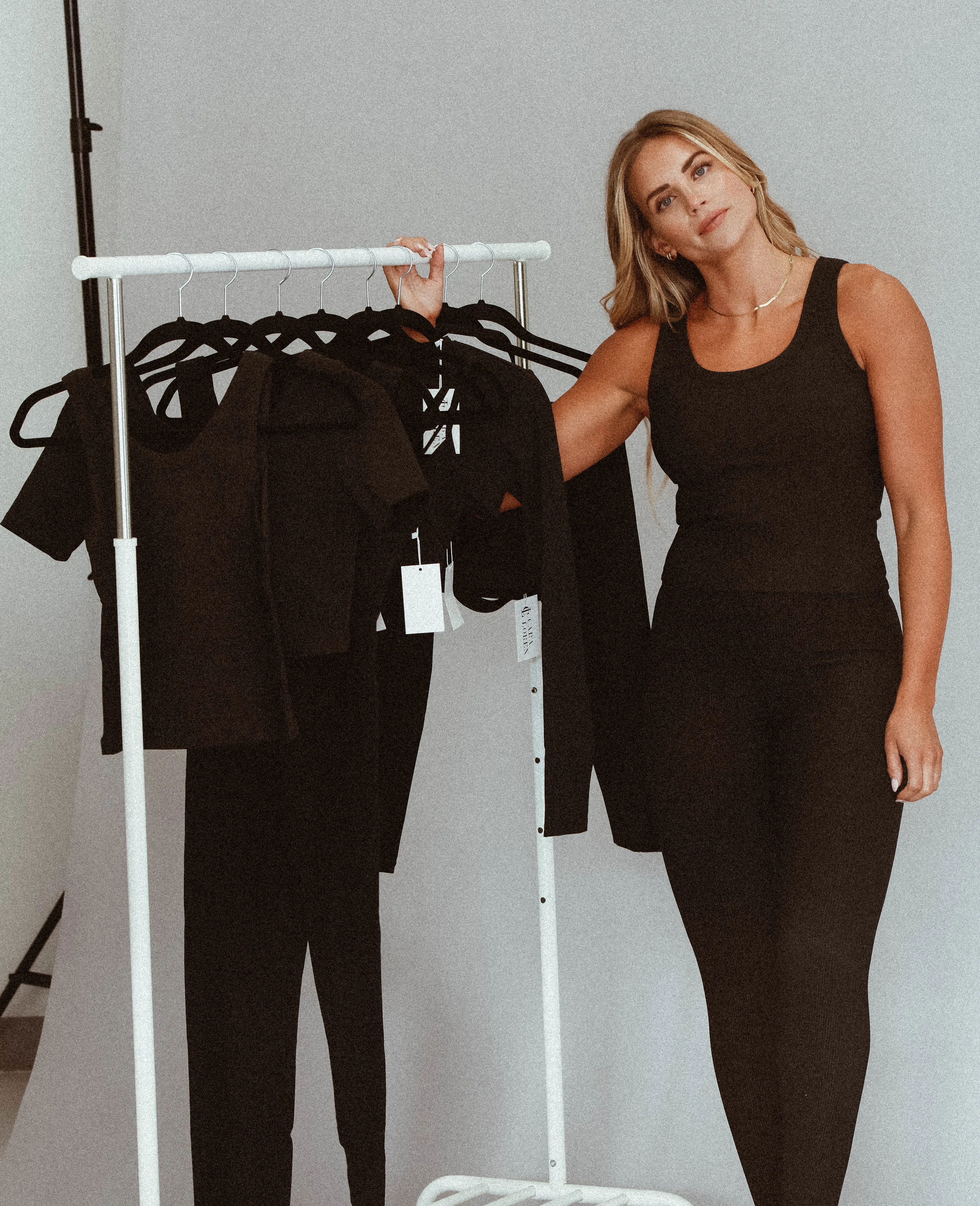 Full Length Ribbed Tank - Black