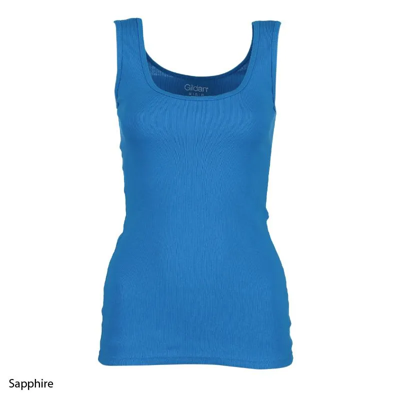 Gildan Women’s Ribbed Cotton Tank Top (3-Pack)