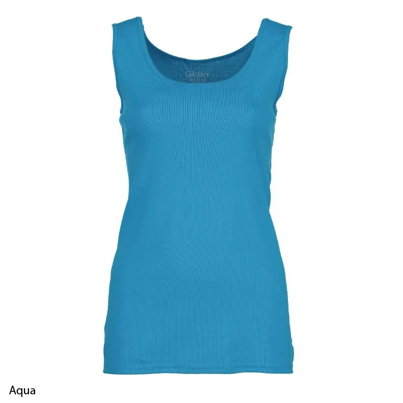 Gildan Women’s Ribbed Cotton Tank Top (3-Pack)