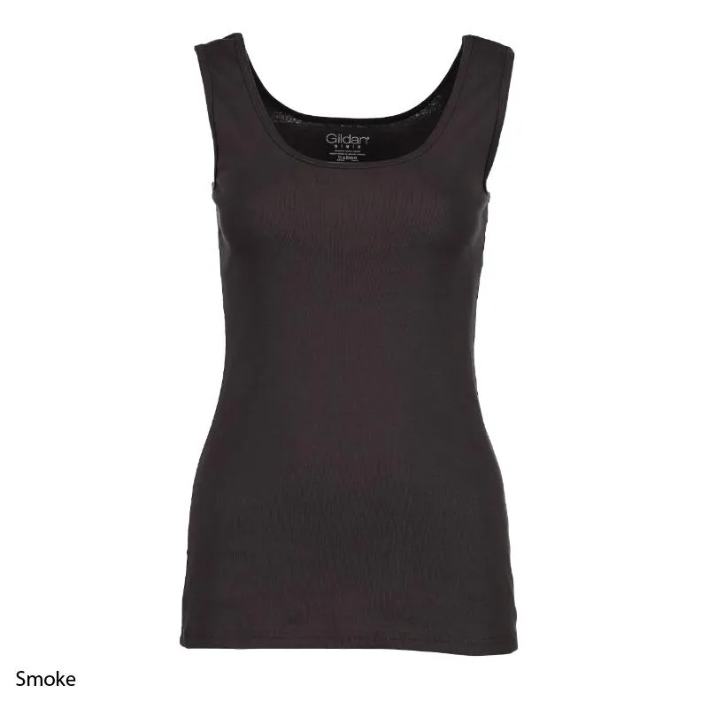 Gildan Women’s Ribbed Cotton Tank Top (3-Pack)