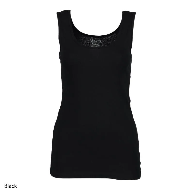 Gildan Women’s Ribbed Cotton Tank Top (3-Pack)