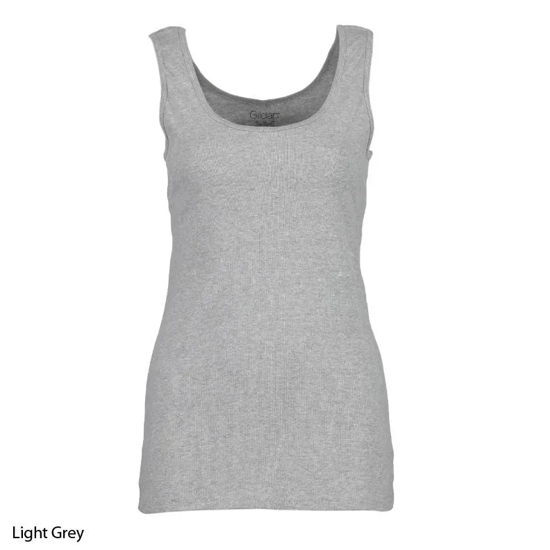 Gildan Women’s Ribbed Cotton Tank Top (3-Pack)