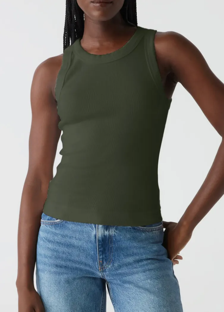 Gina Wide Binding Crop Tank