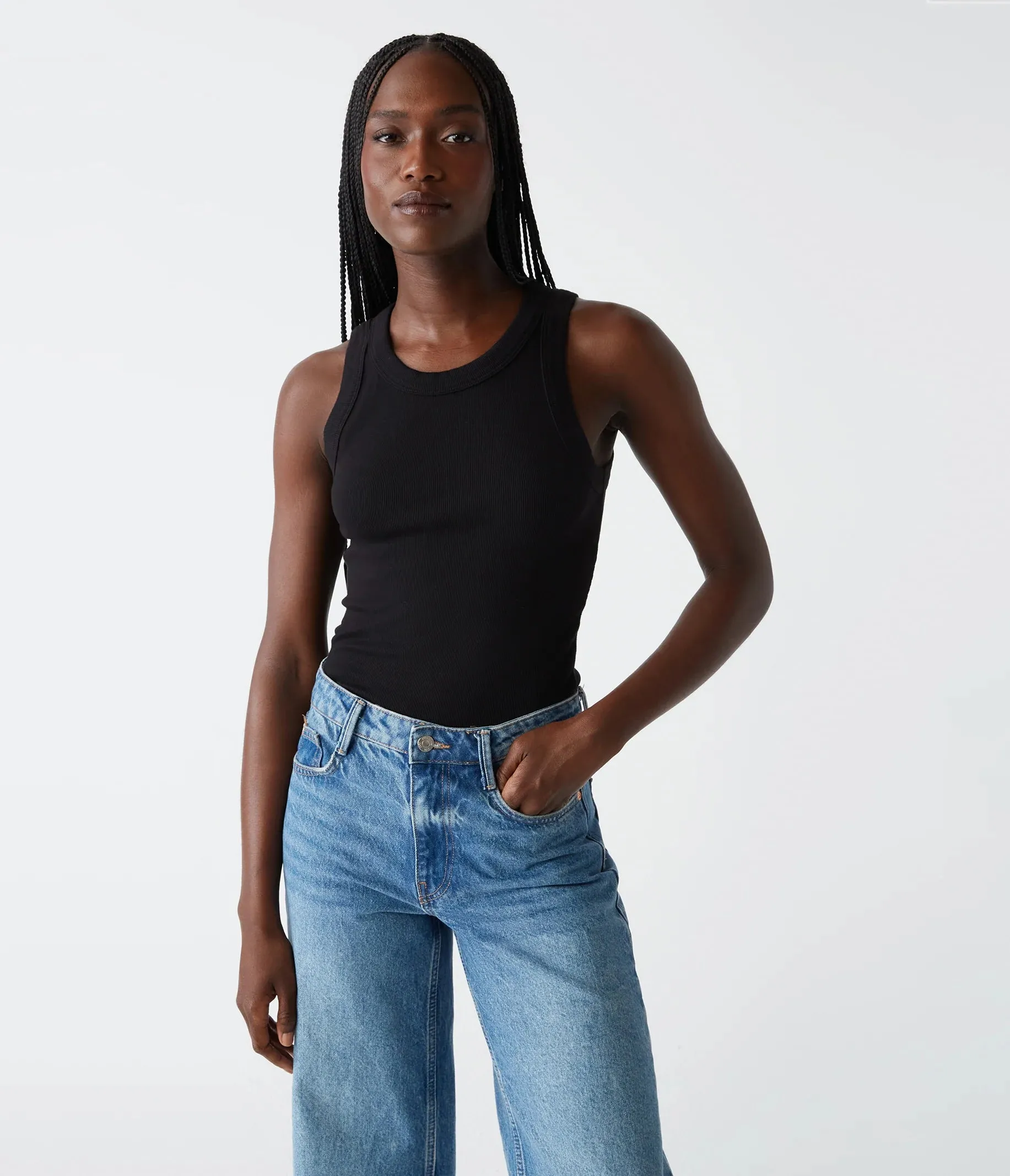 Gina Wide Binding Crop Tank