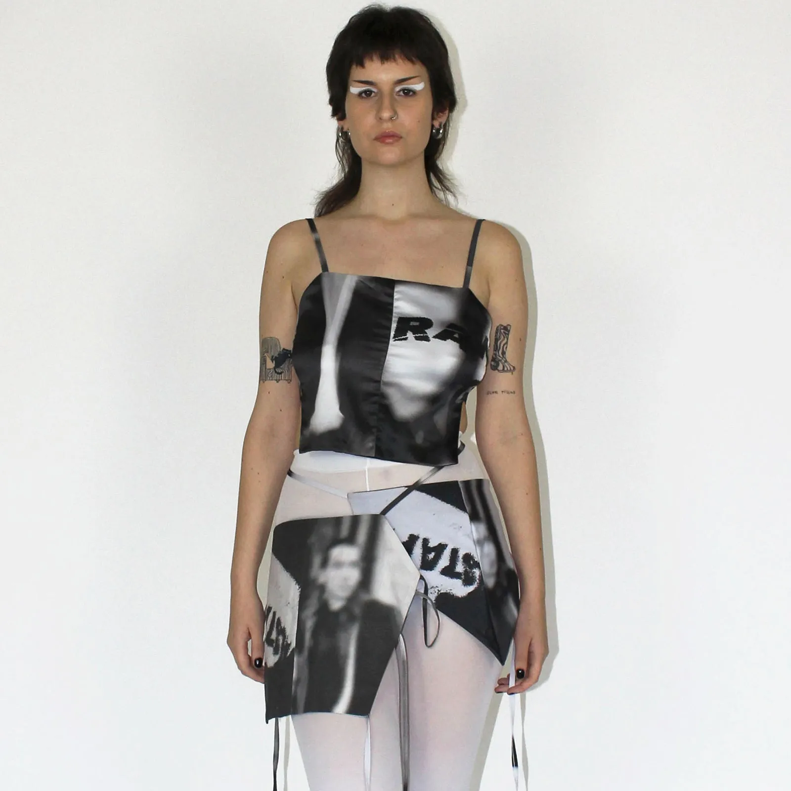 Graphic Backless Strappy Top