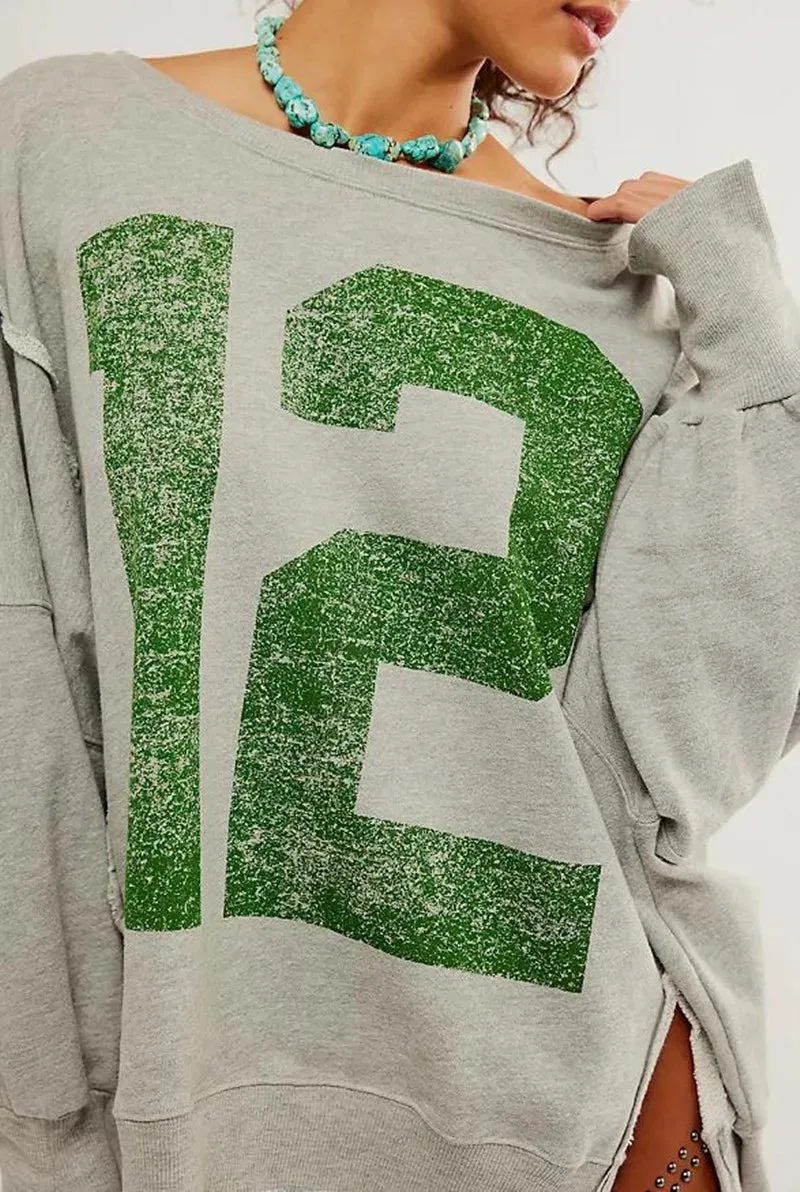 Graphic Long Sleeve  Crewneck Shirt
