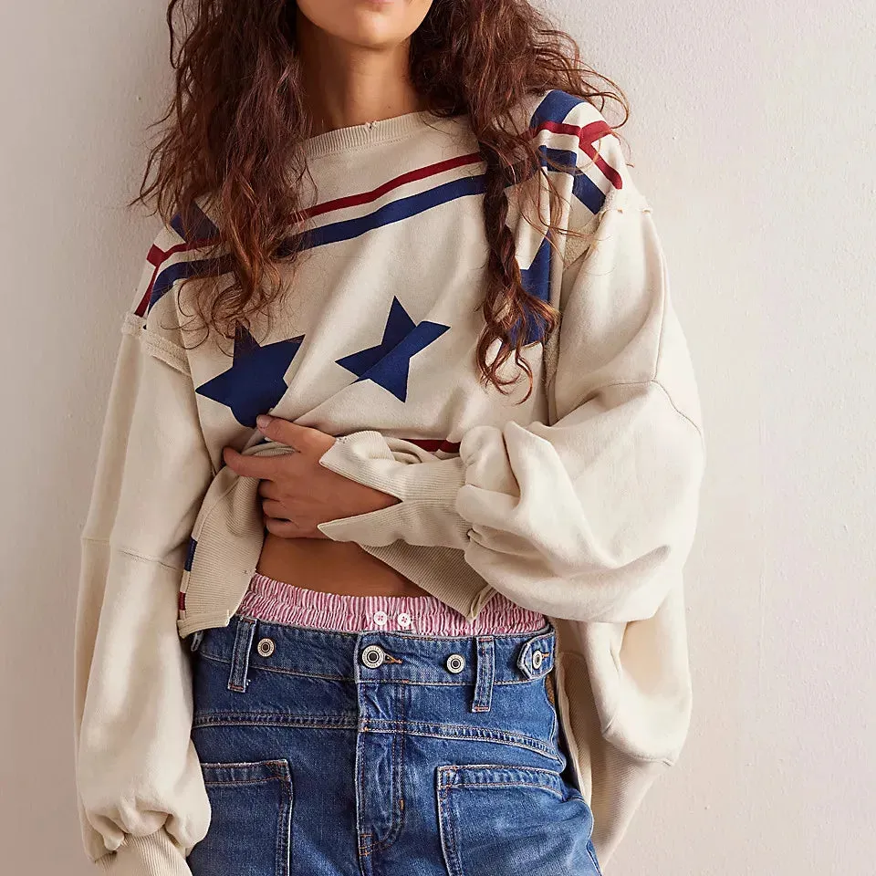 Graphic Long Sleeve  Crewneck Shirt