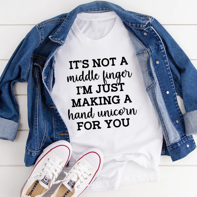 Graphic T-Shirts It's Not A Middle Finger Tee