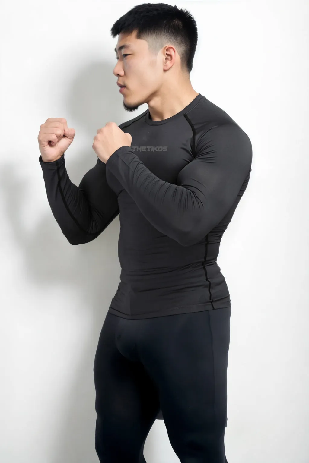 Grey Compression T-shirt Full Sleeves