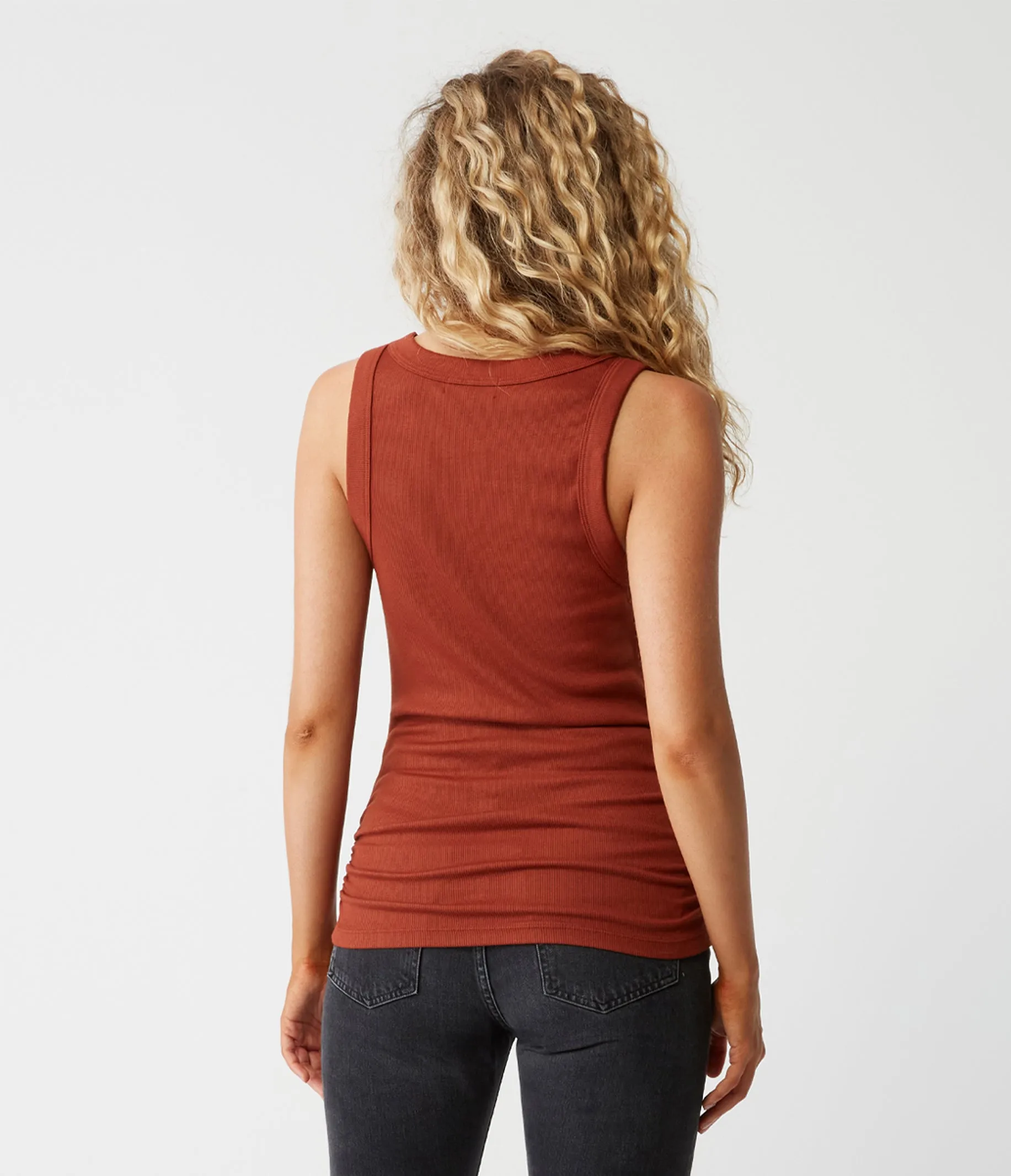 Halley Ribbed Tank with Ruching