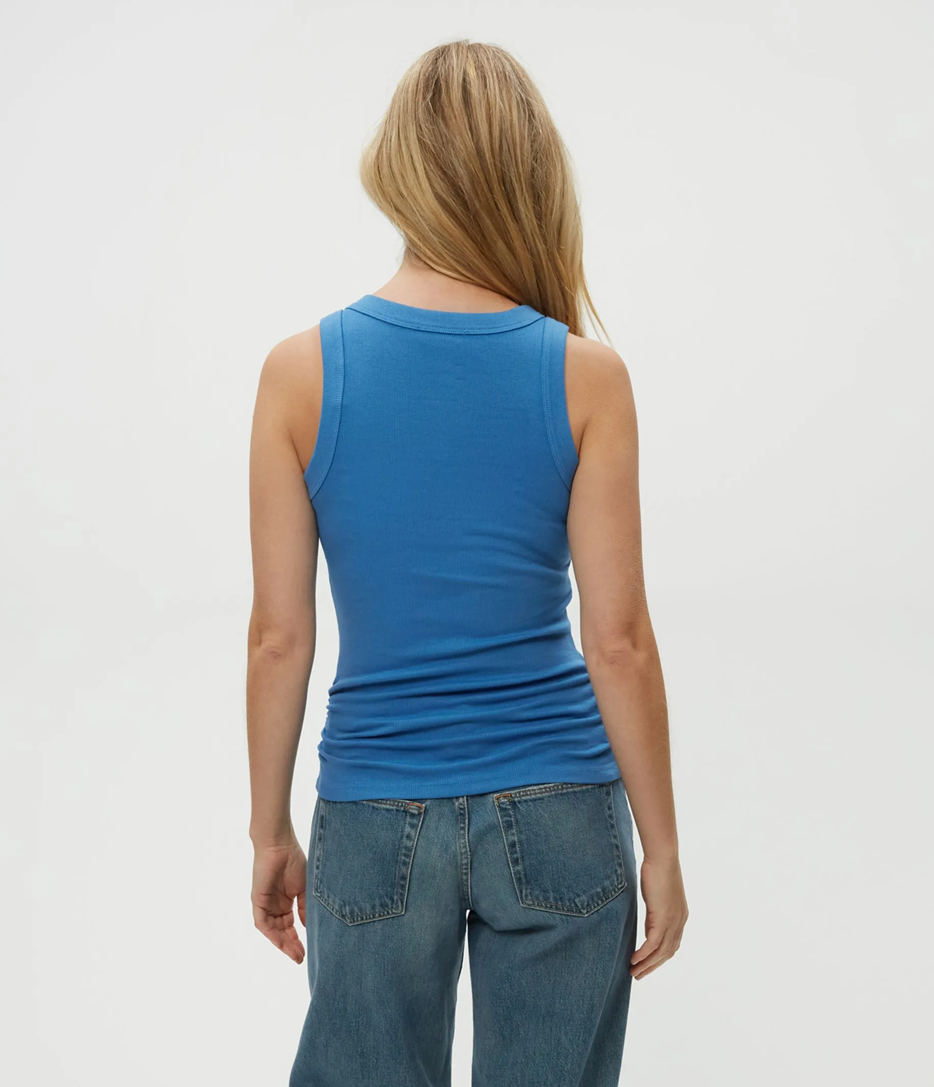 Halley Ribbed Tank with Ruching