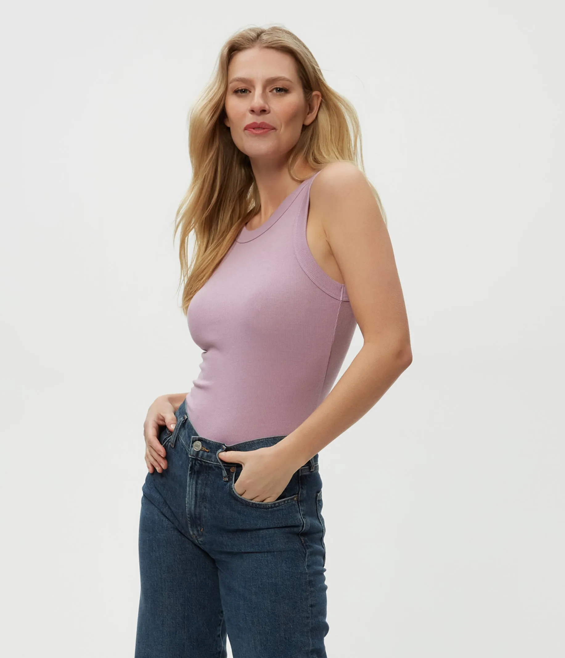 Halley Ribbed Tank with Ruching