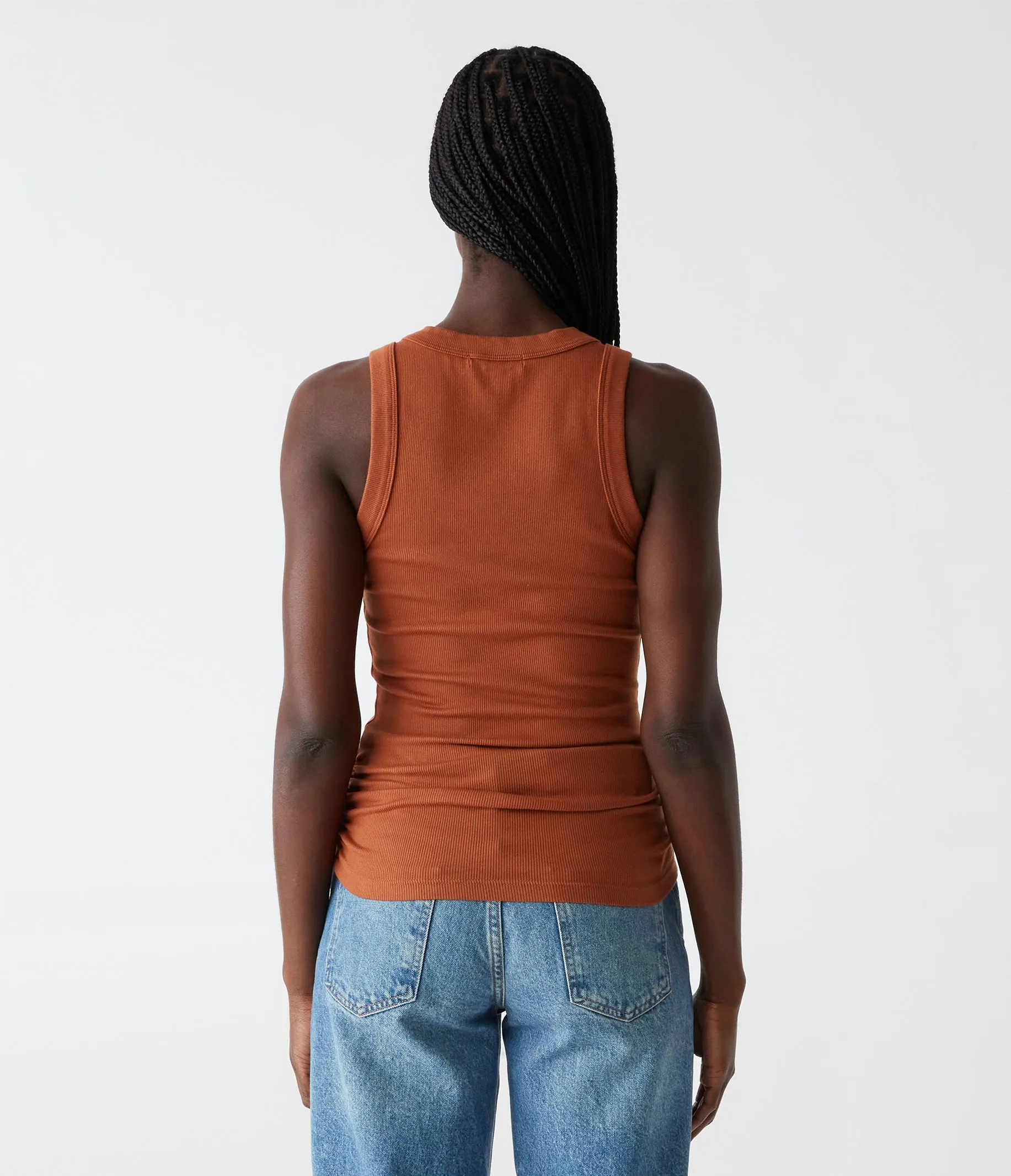 Halley Ribbed Tank with Ruching