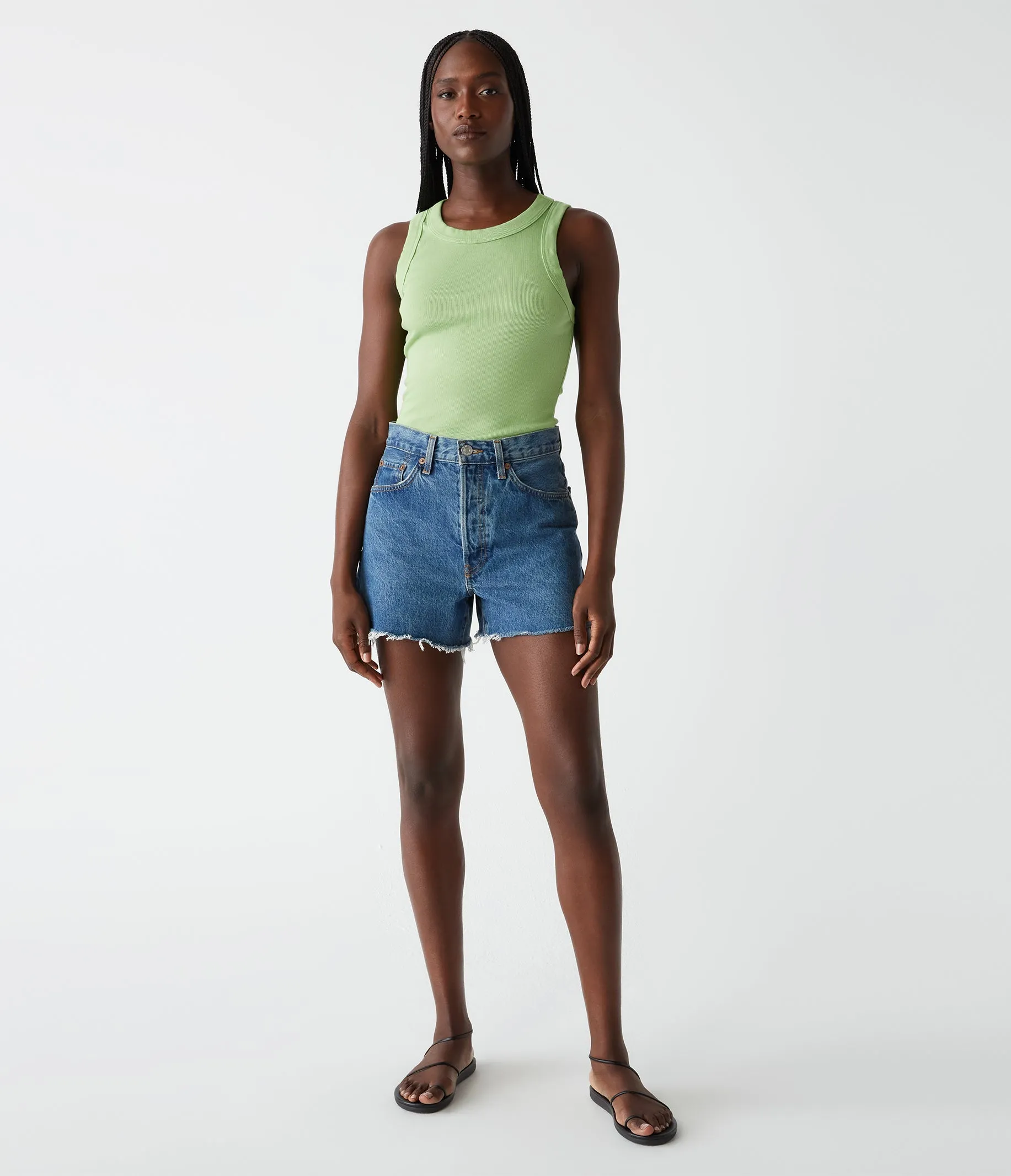 Halley Ribbed Tank with Ruching