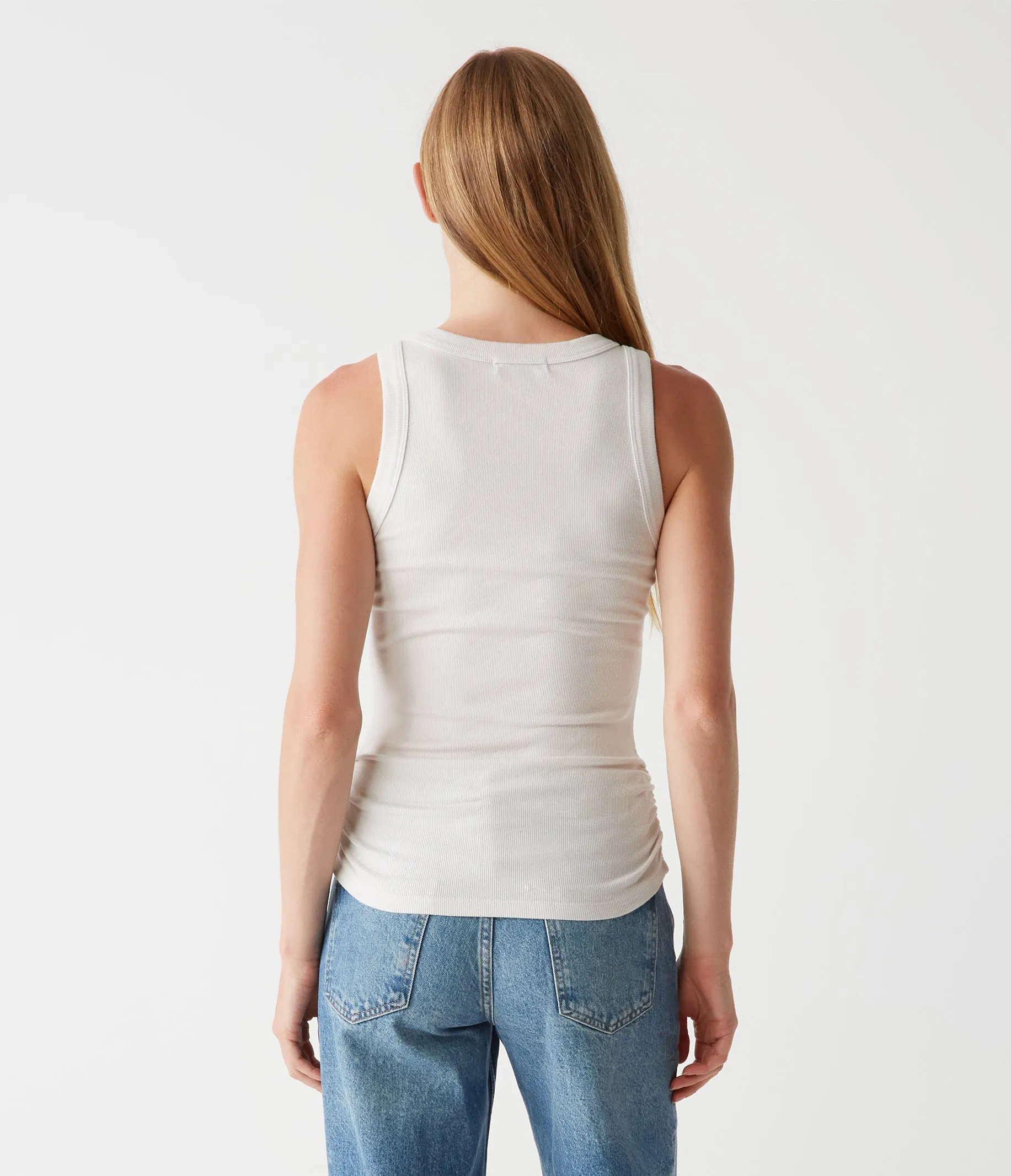 Halley Ribbed Tank with Ruching