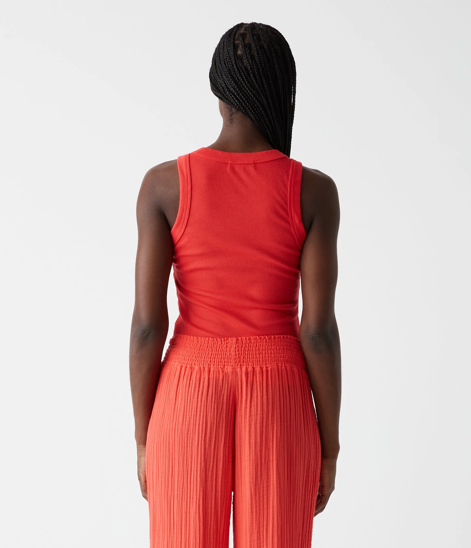 Halley Ribbed Tank with Ruching