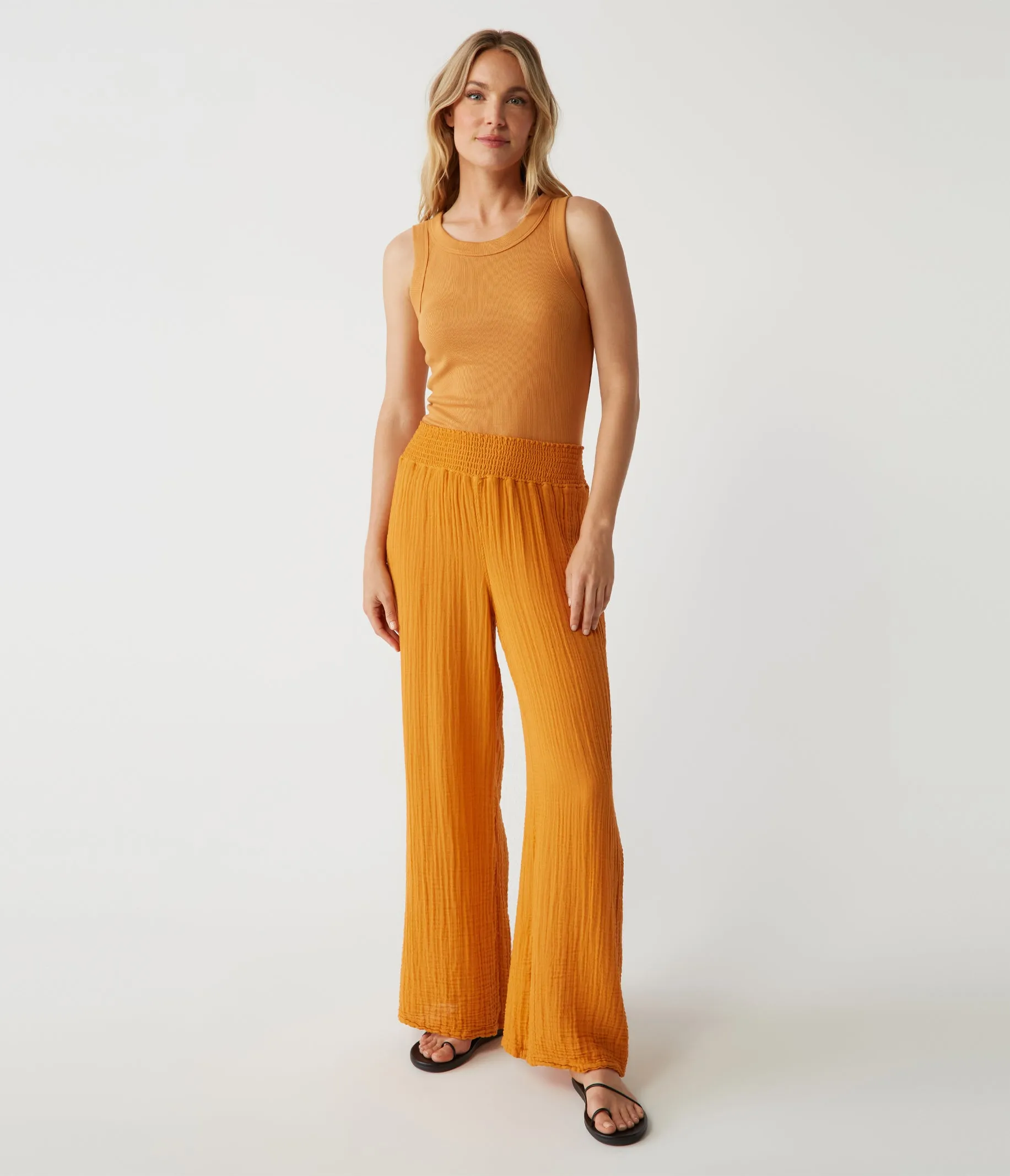 Halley Ribbed Tank with Ruching