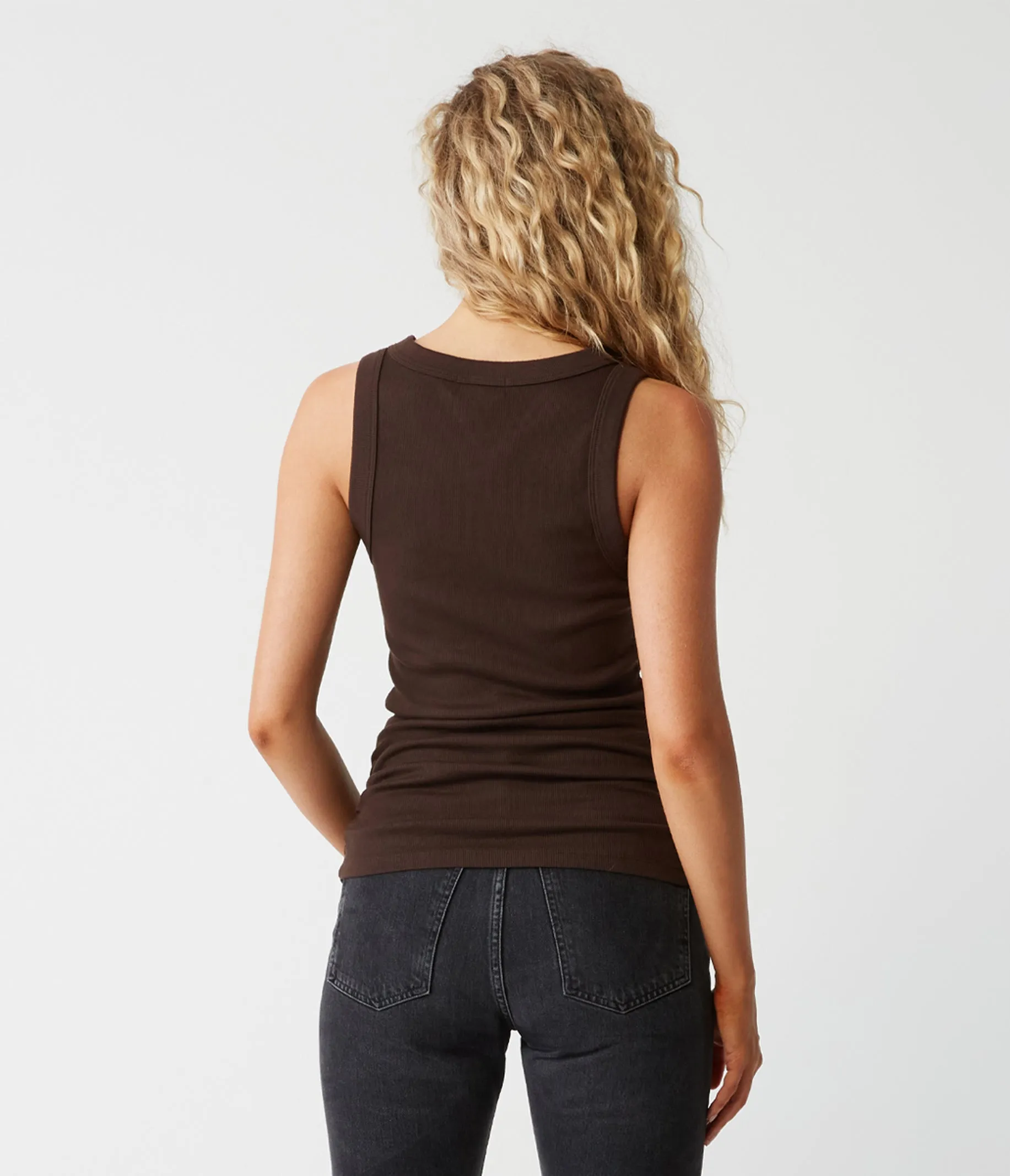 Halley Ribbed Tank with Ruching