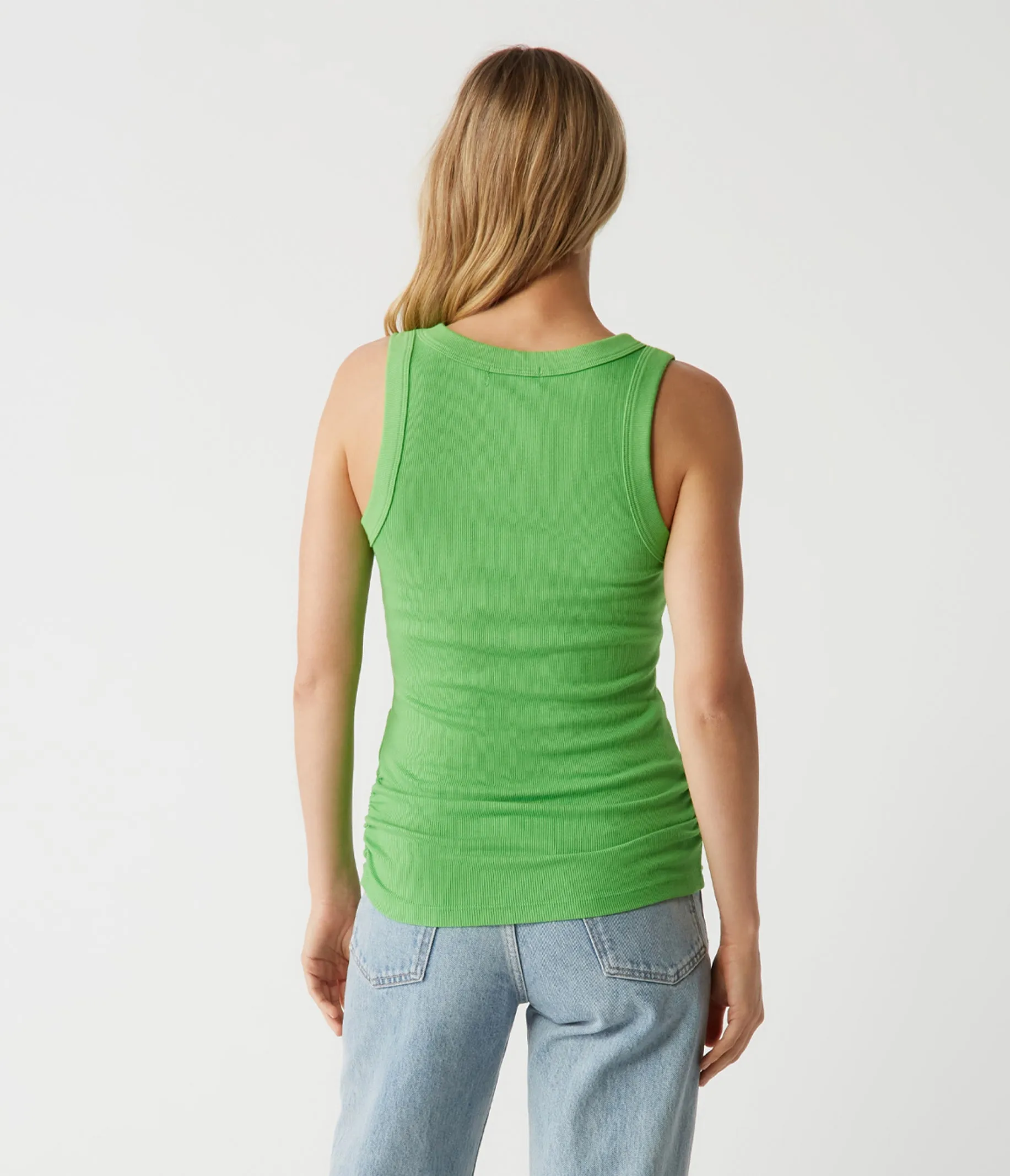 Halley Ribbed Tank with Ruching