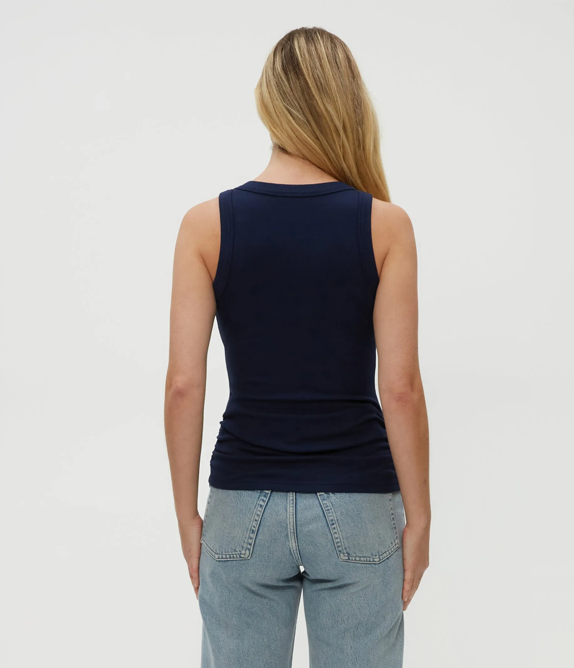 Halley Ribbed Tank with Ruching