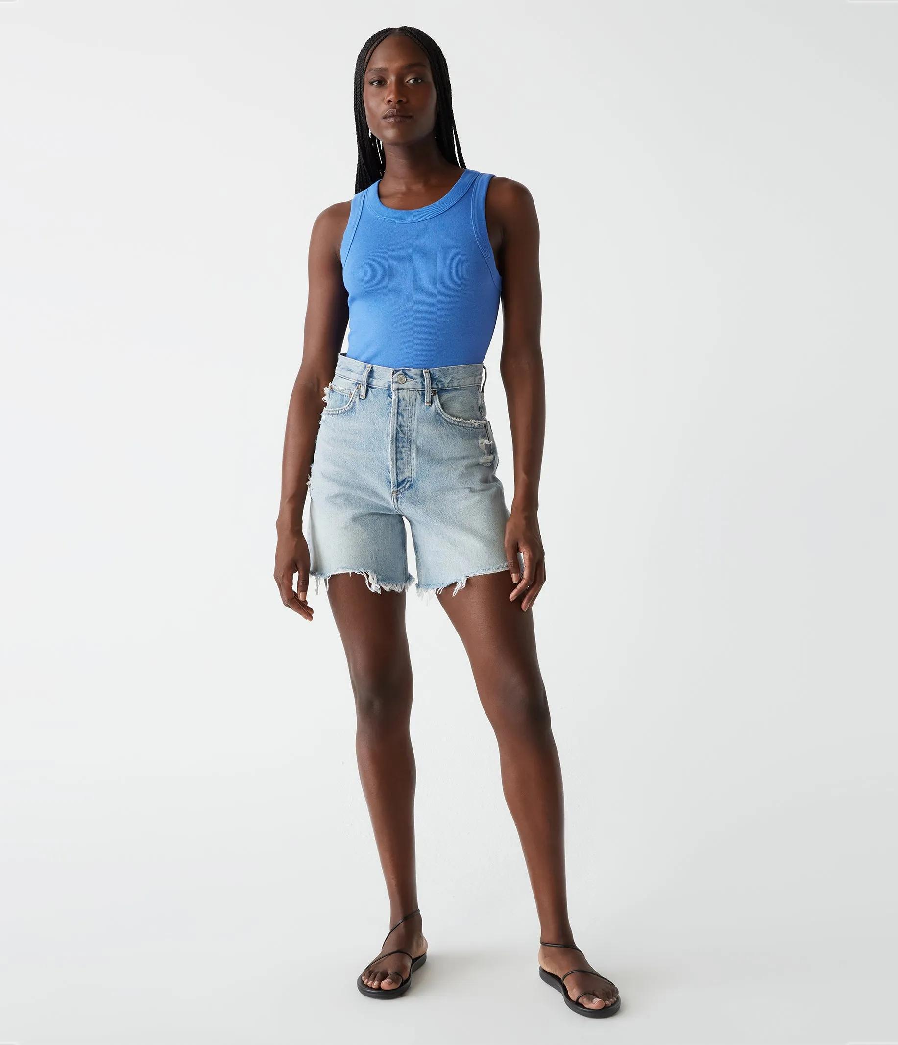 Halley Ribbed Tank with Ruching